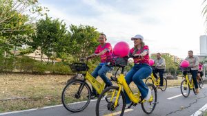 Alcaldesa Johana Aranda entregó la primera estación inteligente para bicicletas de la ciudad